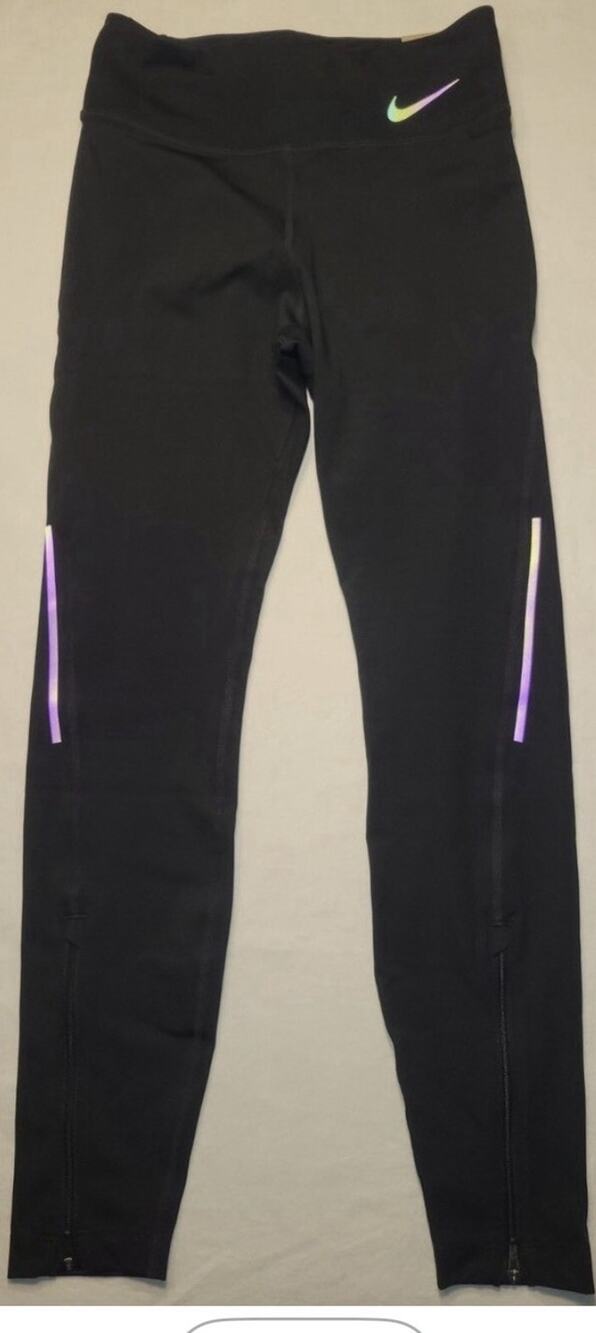 Nike Women's Fast Mid-Rise Leggings Pants Medium Dri-Fit Full Length Iridescent